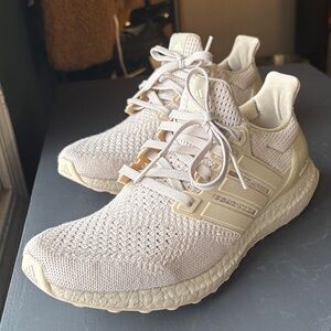 Adidas Beige Ultra Boost Knit Sneakers